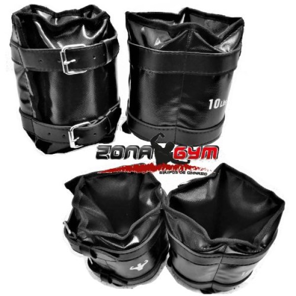 PESAS DE CUERO Y HEBILLA PARA TOBILLO 